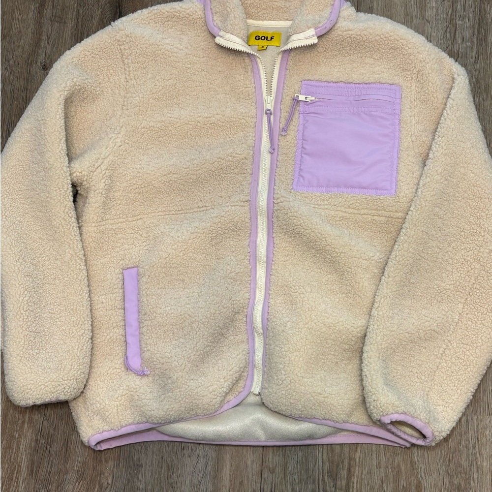 Golf Wang Le Fleur Tyler the Creator Fleece Jacket with Lavender Accents